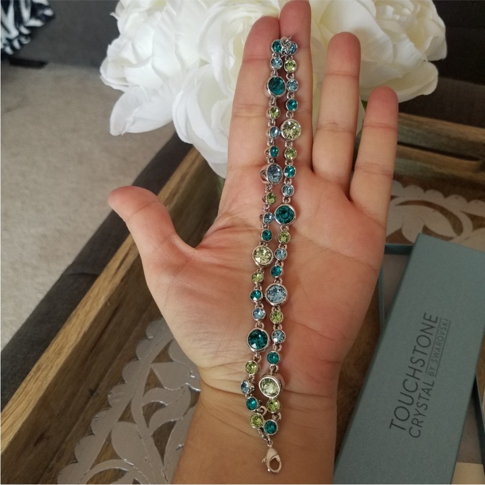 Authentic Swarovski Touchstone Multicolor Double … - image 4